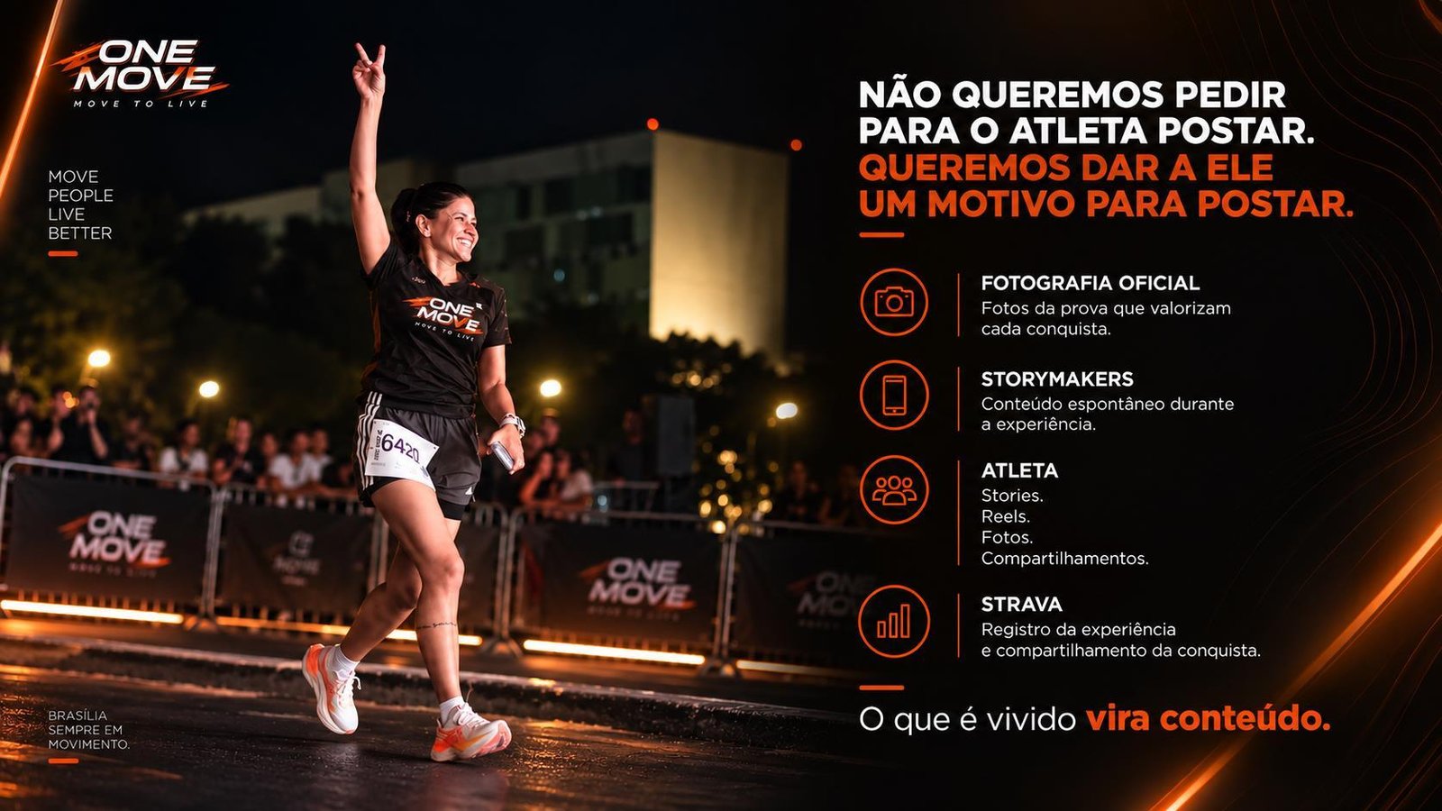 Atleta ONE MOVE na Chegada